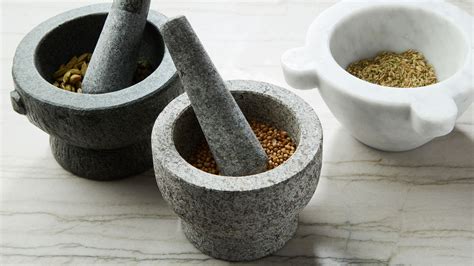 Mortar and pestle .